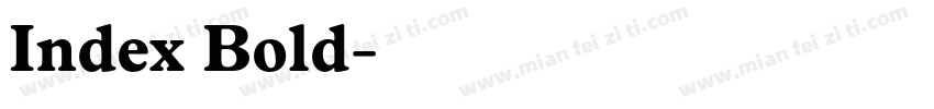 Index Bold字体转换
